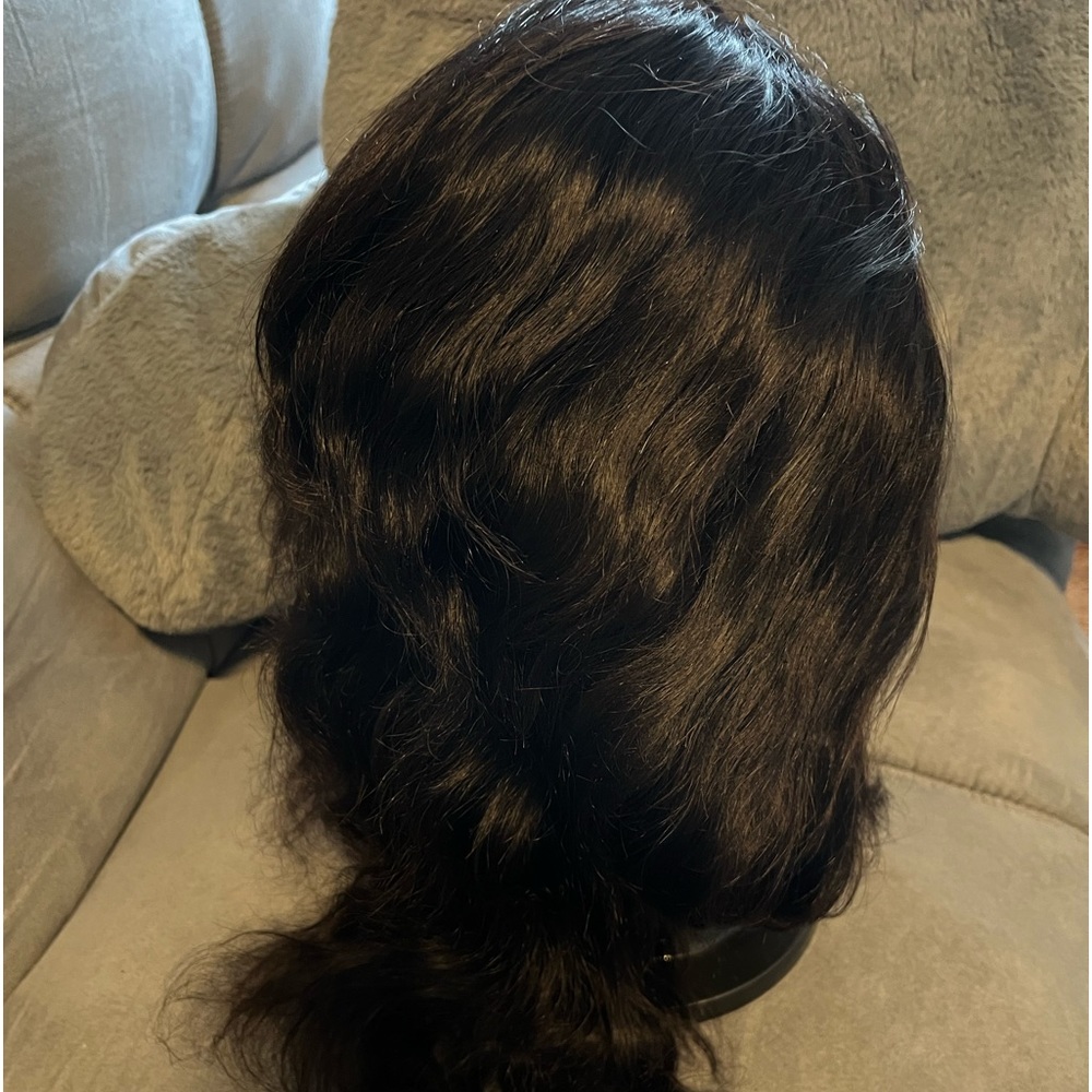 Human hair headband wig